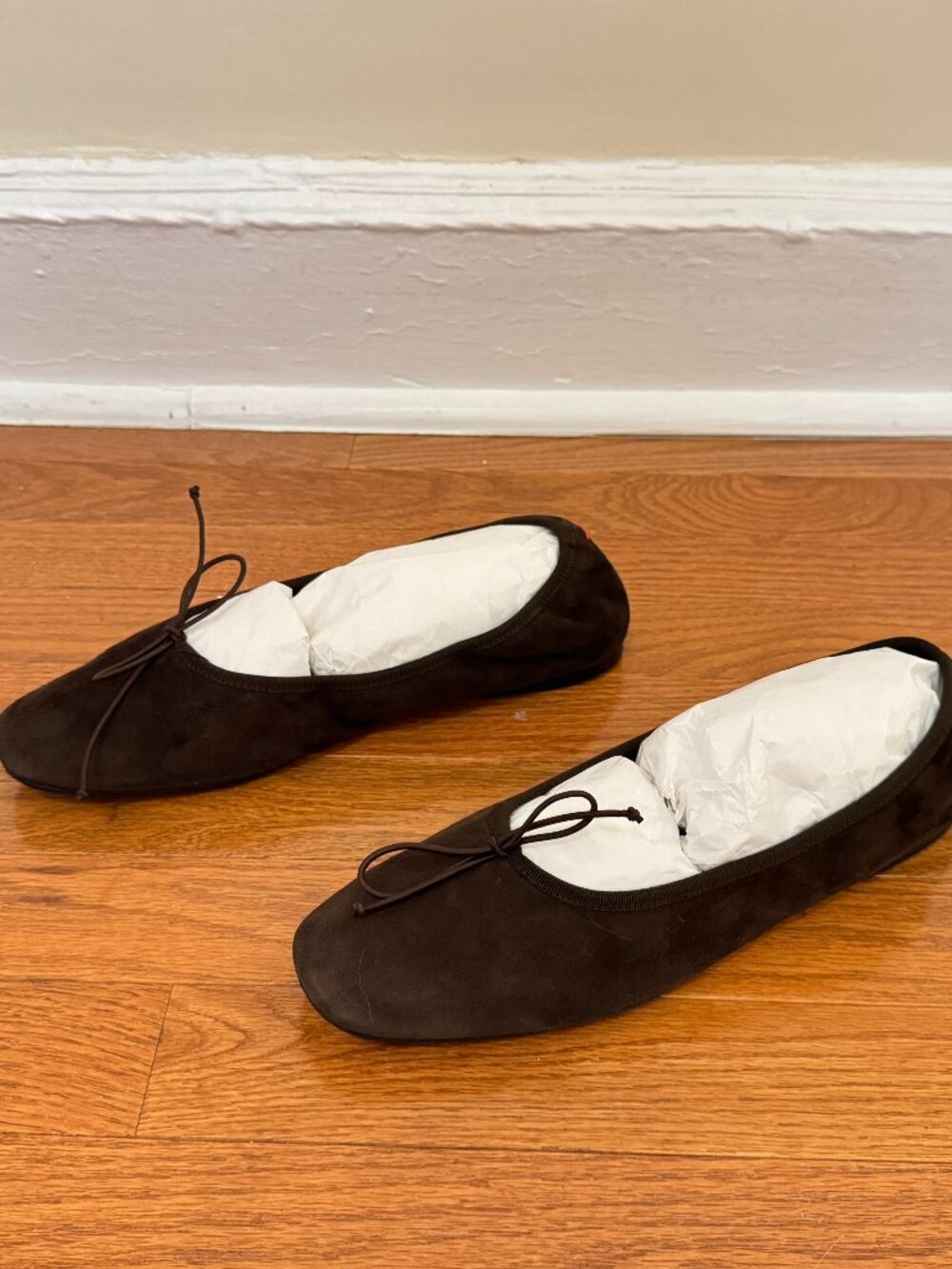 Tiby Moka Suede Ballet Flats - Picture 4 of 8